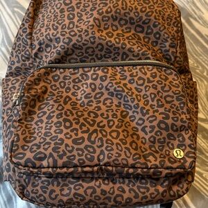 lululemon athletica Leopard Print Backpack - Brown and Black